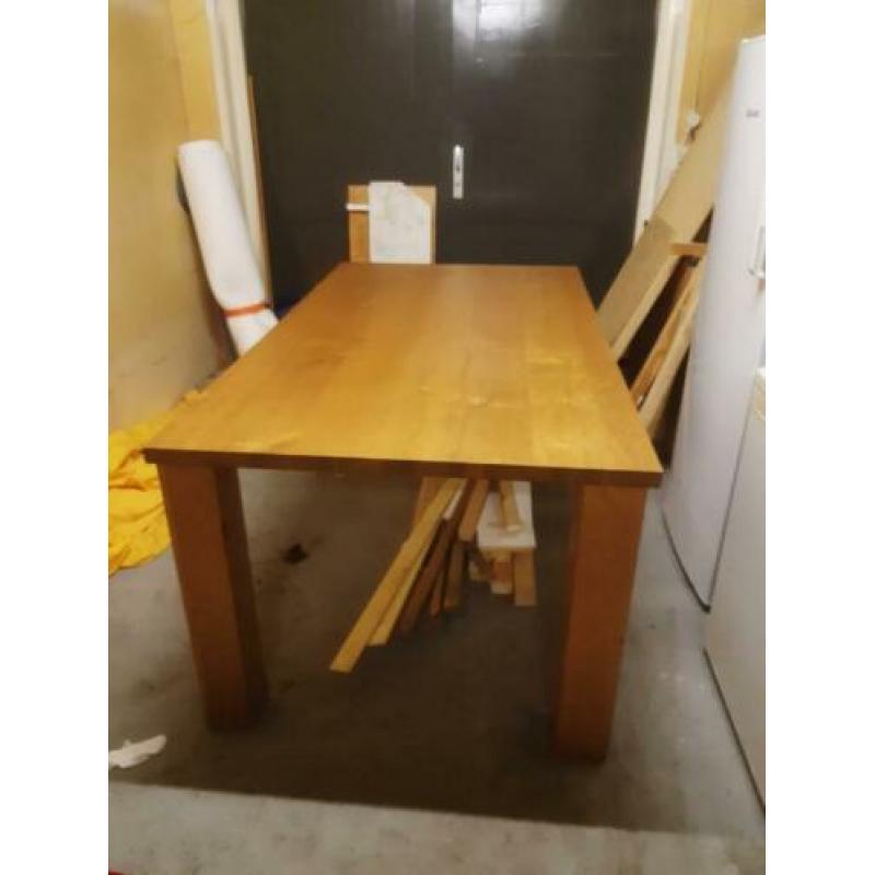 Eettafel met eiken fineer 100x180