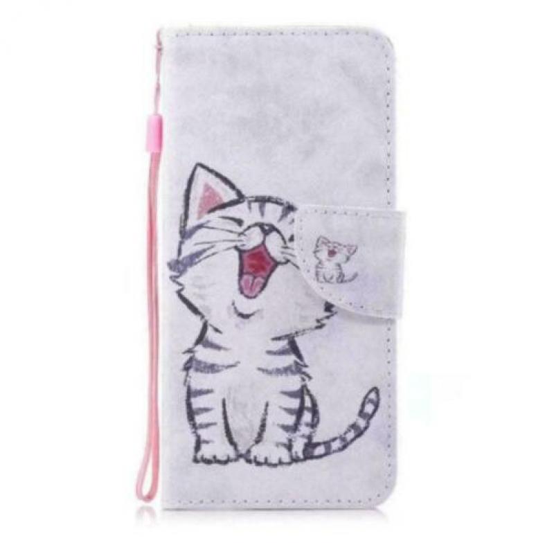 Samsung A8 2018 Bookcase hoesjes katje