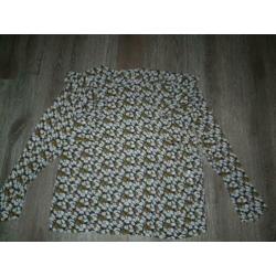 Voile gebloemde roezel blouse Imitz maat L 40 42