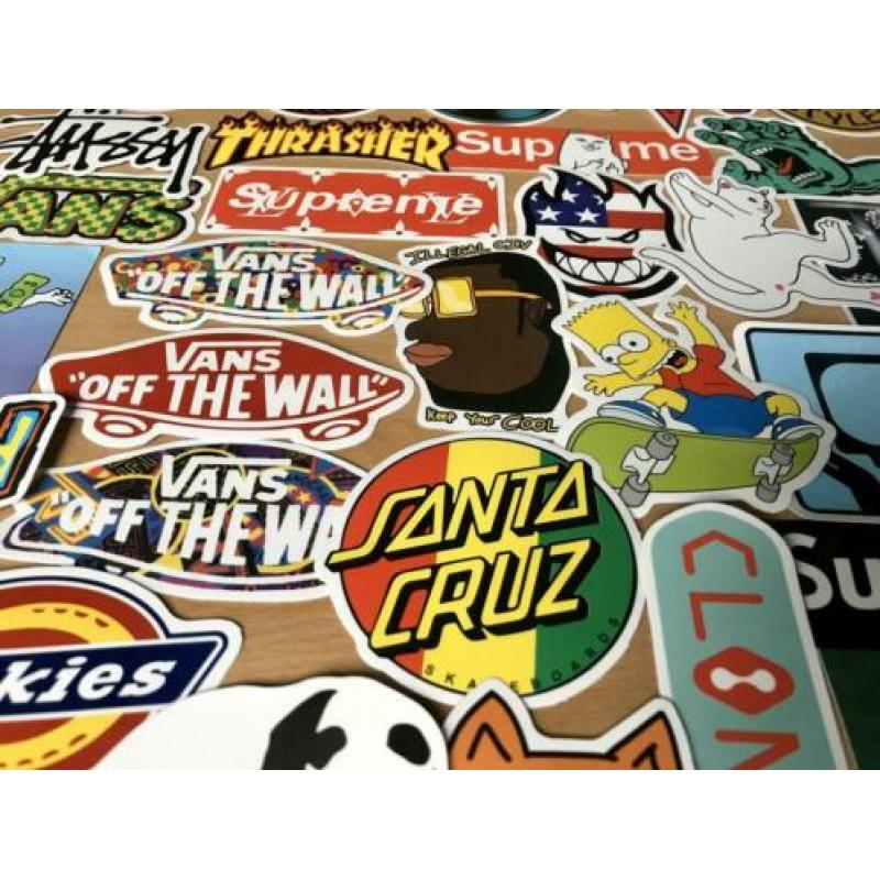 50 skate stickers oa LIMITED Supreme Thrasher Ripndip Vans