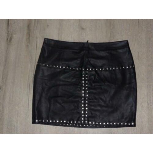 MS moda mooi leerlook zwart rokje mt. 46