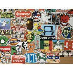 50 skate stickers oa LIMITED Supreme Thrasher Ripndip Vans