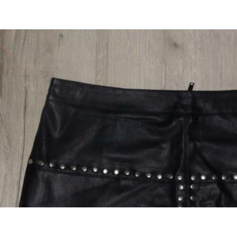 MS moda mooi leerlook zwart rokje mt. 46