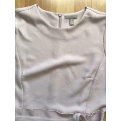 Lichtroze poederroze roze jurkje H&m 38 strik taille