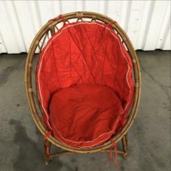 Vintage rotan fauteuil, vintage rotan stoel