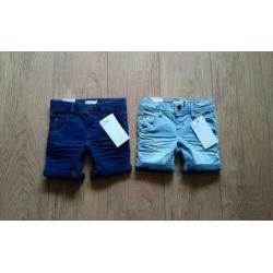NIEUW 2 x stoere Name It korte smalle jeans maat 104 (4)