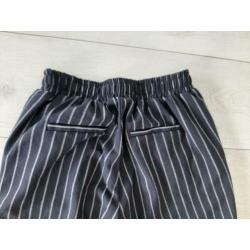 Blauwe pantalon met streep maat S