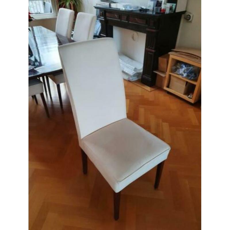 Crème witte eettafel stoelen (6 stuks)