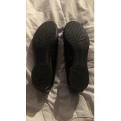 Lak ecco nieuwe ballerinas zwart