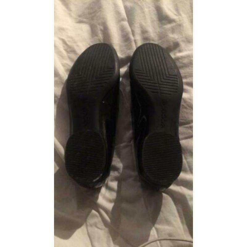 Lak ecco nieuwe ballerinas zwart