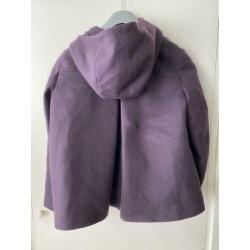 capuchon Jas cos, aubergine, paars, maat 40, wol