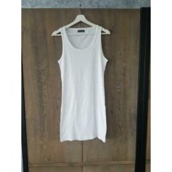 Witte Lange ribtop only maat XL NIEUW