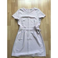 Lichtroze poederroze roze jurkje H&m 38 strik taille