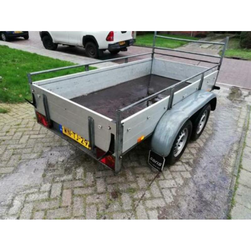 Saris bakwagen tandemasser Dubbelasser aluminium