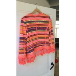 Leuk Ibiza stijl jasje in neon kleuren maat L