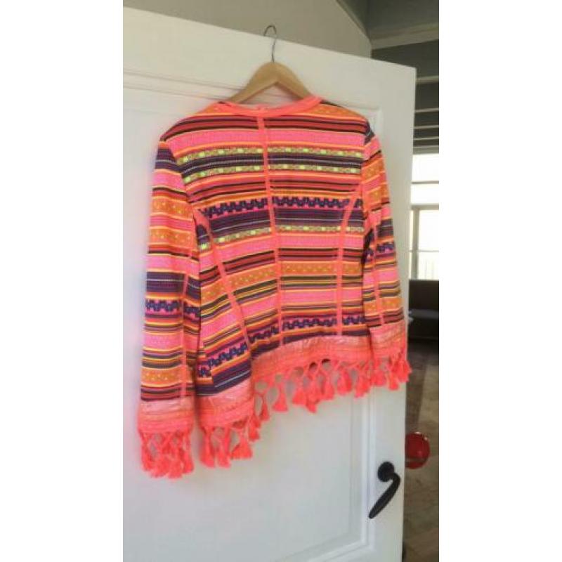 Leuk Ibiza stijl jasje in neon kleuren maat L