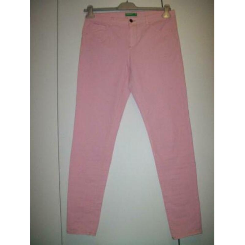 Benetton roze broek jeansmaat 31 *NIEUW*