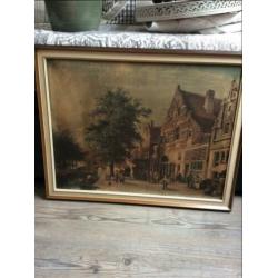 Mooie oude kartonn prof ingelijsten prent CORNELIS SPRINGER