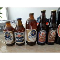 Oude bier flessen diekirch texels schumacher heussensche wit