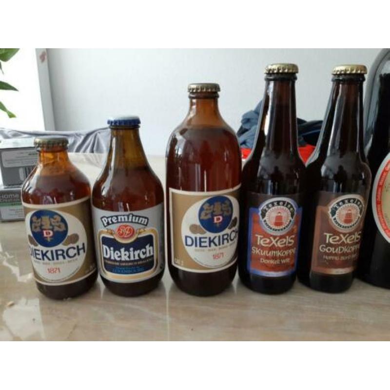 Oude bier flessen diekirch texels schumacher heussensche wit