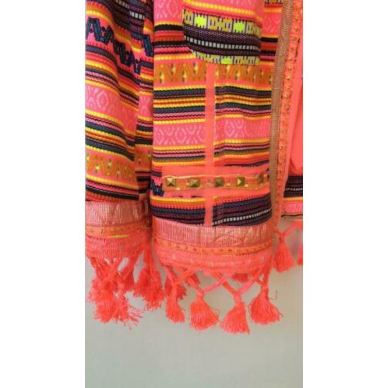 Leuk Ibiza stijl jasje in neon kleuren maat L