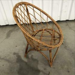 Vintage rotan fauteuil, vintage rotan stoel