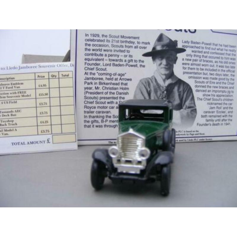 Rolls Royce Silver Ghost, Lledo promotional, groen/zwart