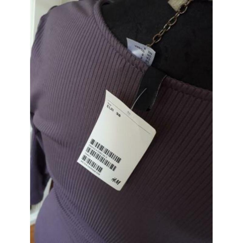 jurk 2 halen 1 betalen H&M mt 38 M 1 paars + 1 zwart Nieuw
