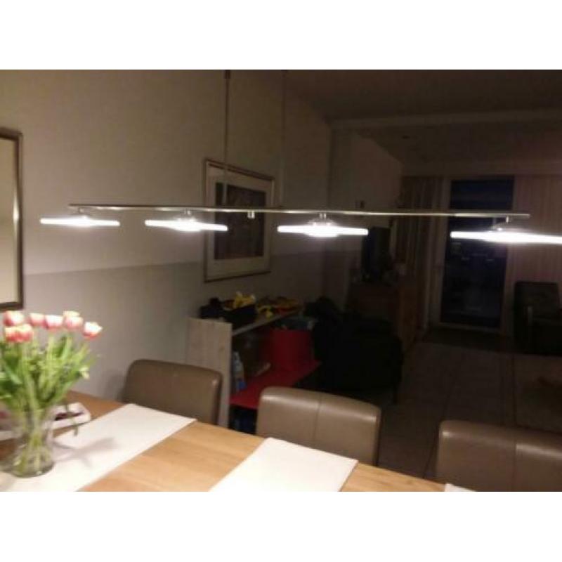 Led Hanglamp rvs met glas,dimbaar
