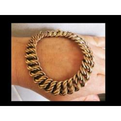 Bijzonder 8K Gouden Dubbele-Curve Armband!!!