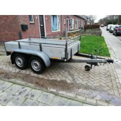 Saris bakwagen tandemasser Dubbelasser aluminium