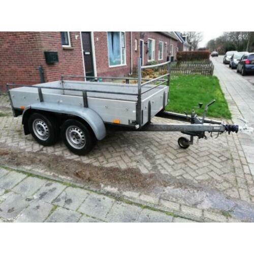 Saris bakwagen tandemasser Dubbelasser aluminium
