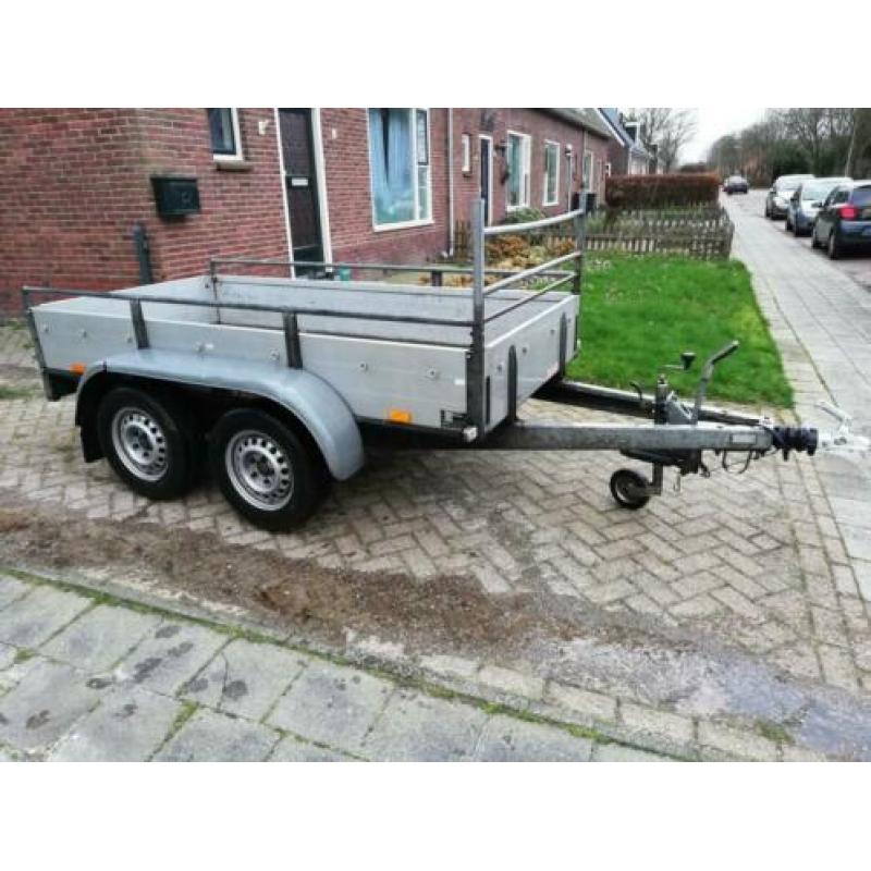 Saris bakwagen tandemasser Dubbelasser aluminium