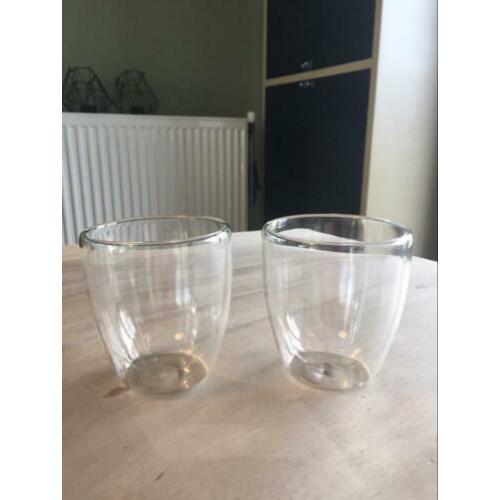 2x dubbelwandige glazen