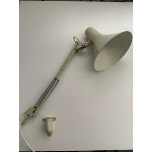 Vintage industriele Philips Architecten wand buro lamp 60s