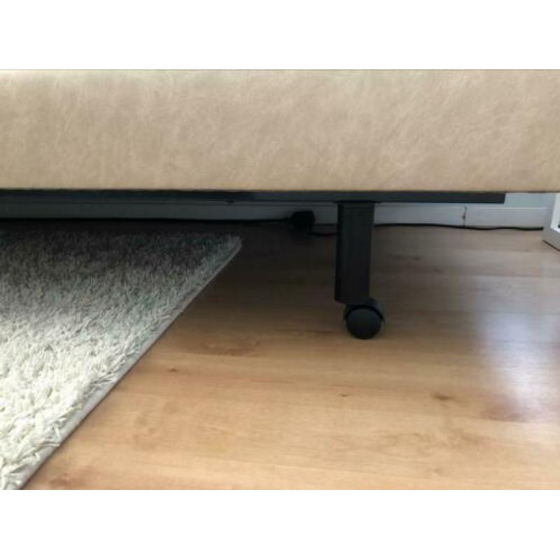 Boxspring binnenvering - 90x200 - leer - beige