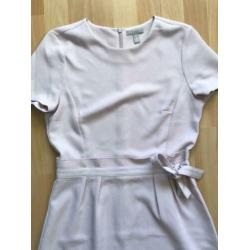 Lichtroze poederroze roze jurkje H&m 38 strik taille