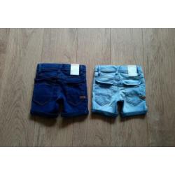 NIEUW 2 x stoere Name It korte smalle jeans maat 104 (4)