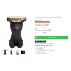 Kare design bijzettafel Animal Bear