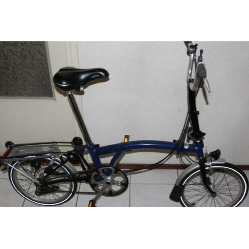 Bromptom vouwfiets blauw