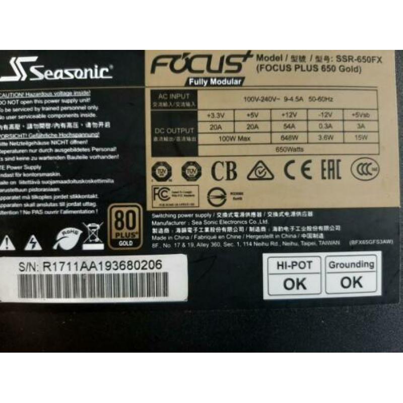 Seasonic Focus Plus 650 Gold - Gratis Track&Trace Verzending