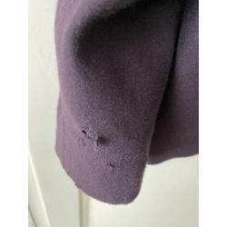 capuchon Jas cos, aubergine, paars, maat 40, wol
