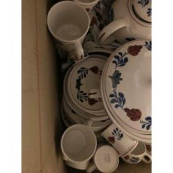 Servies van boerenbont compleet!!