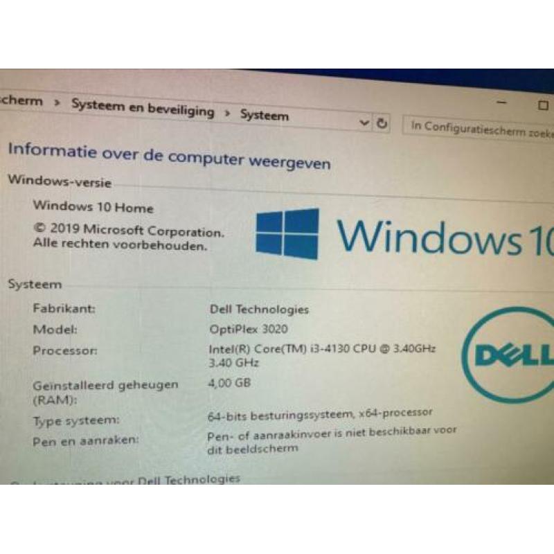 Dell Optiplex 3020: i3, 500GB, 4GB en Philips 220BW monitor