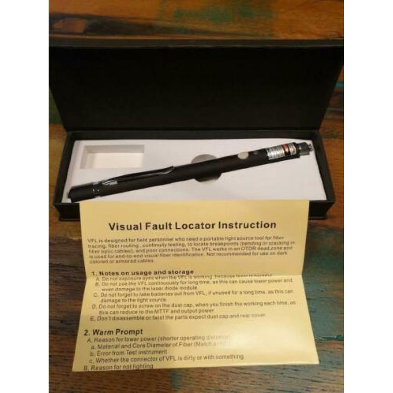Visual fault locator 10mw / Laserpen / Glasvezel