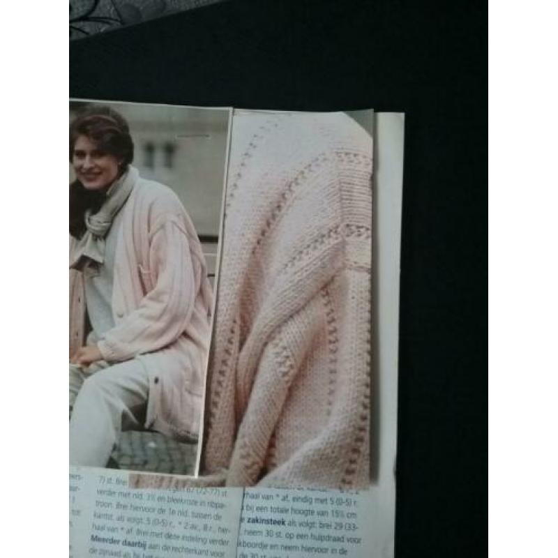 Breipatroon voor een lang damesvest. Small, medium en large