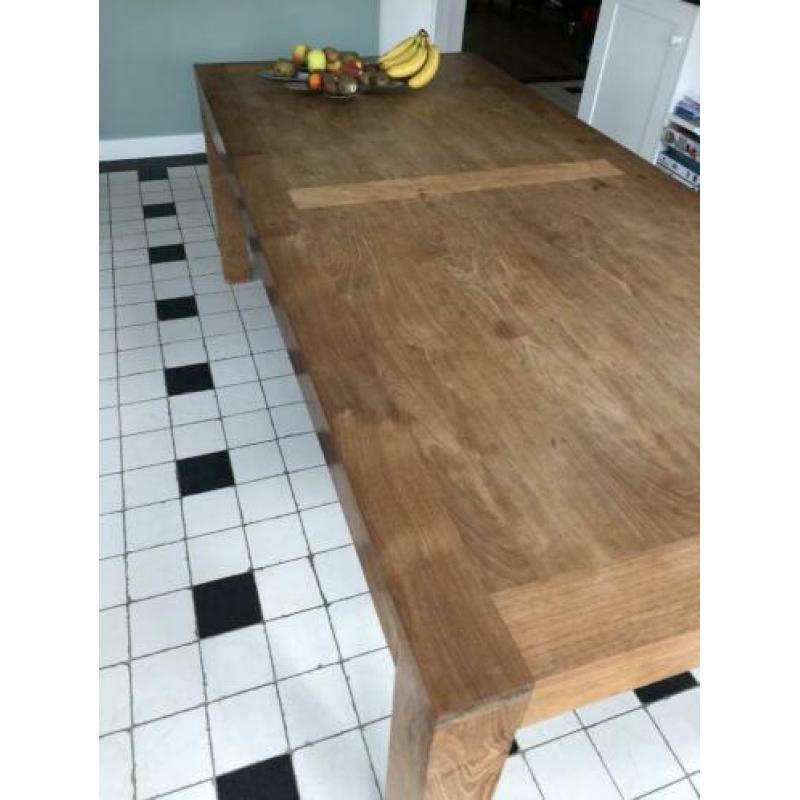 Mooie houten eettafel 220x100