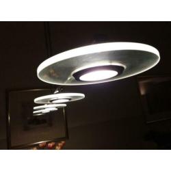 Led Hanglamp rvs met glas,dimbaar
