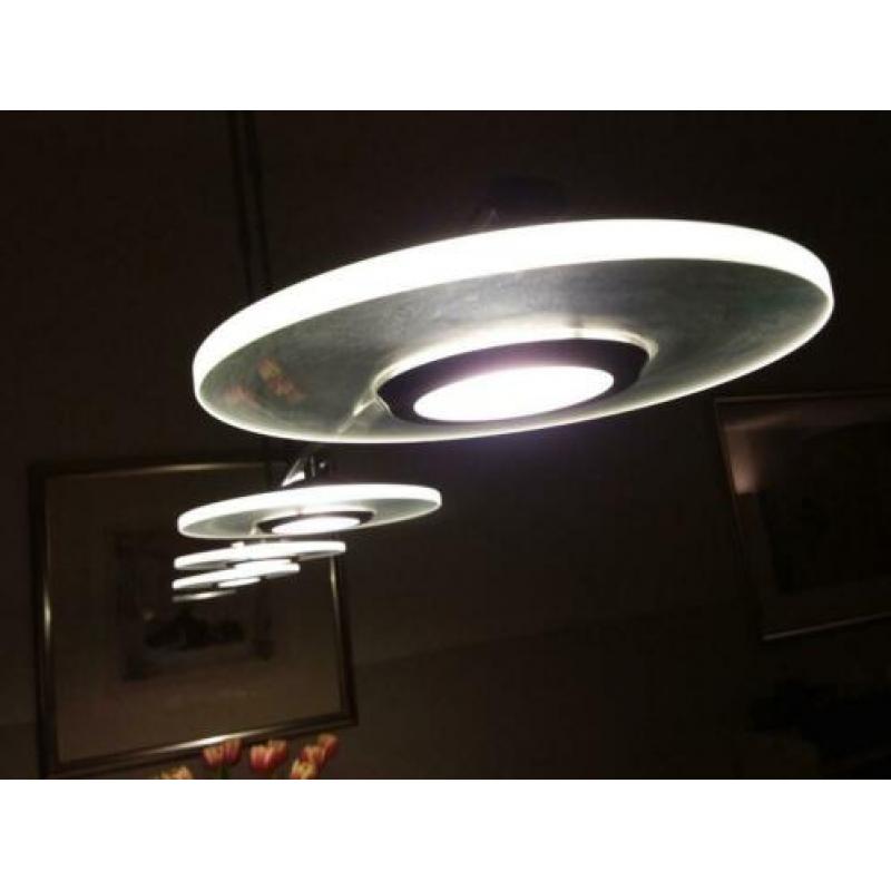 Led Hanglamp rvs met glas,dimbaar