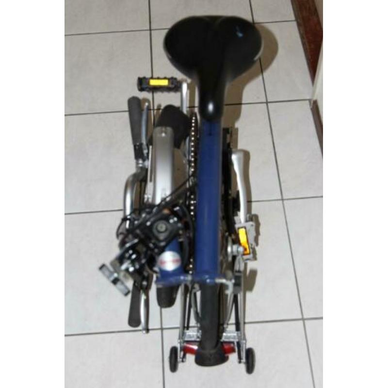 Bromptom vouwfiets blauw